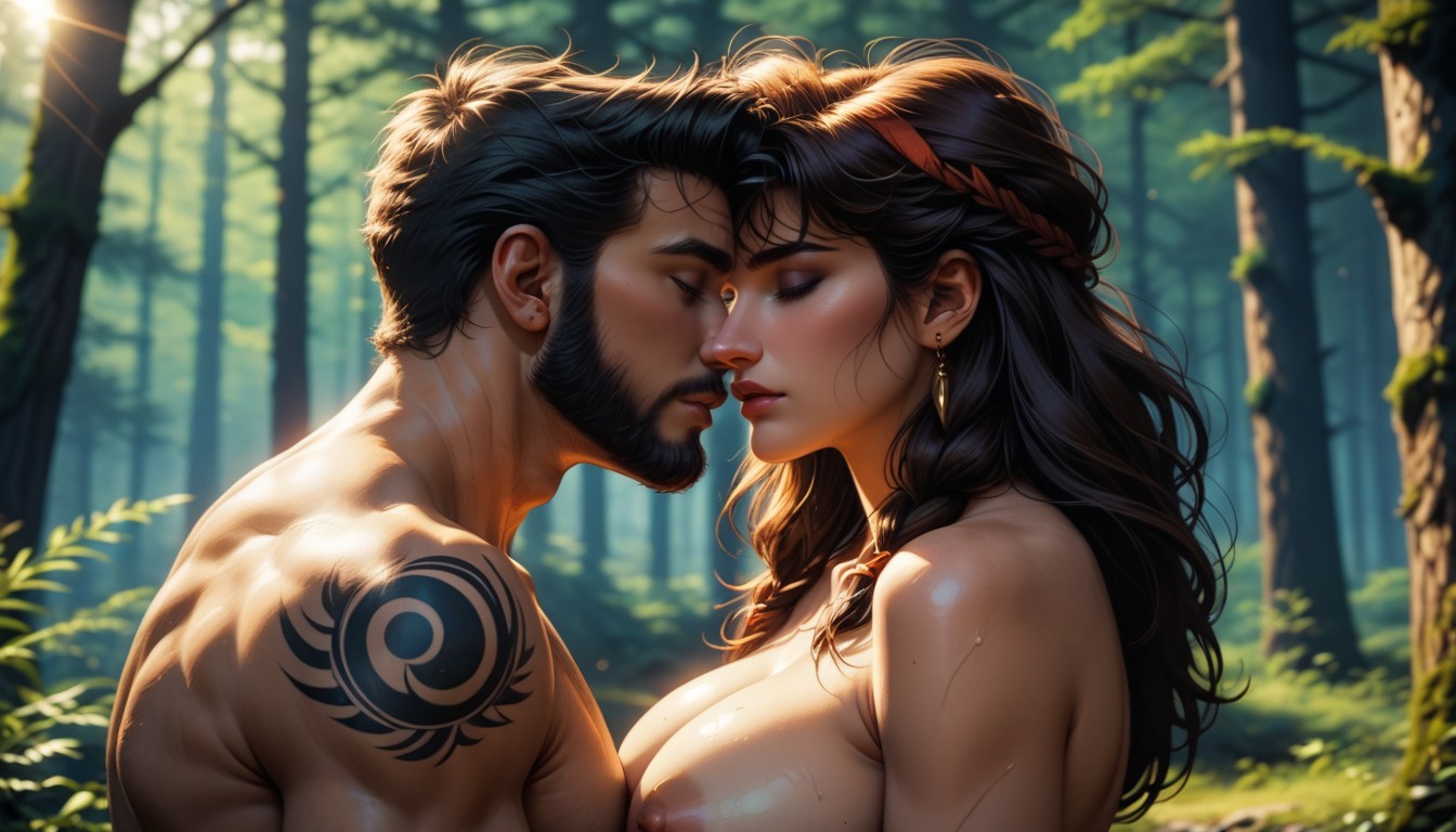 Low Light Photography, Perky Nipples, Perfect Skin Hentai AI Porn