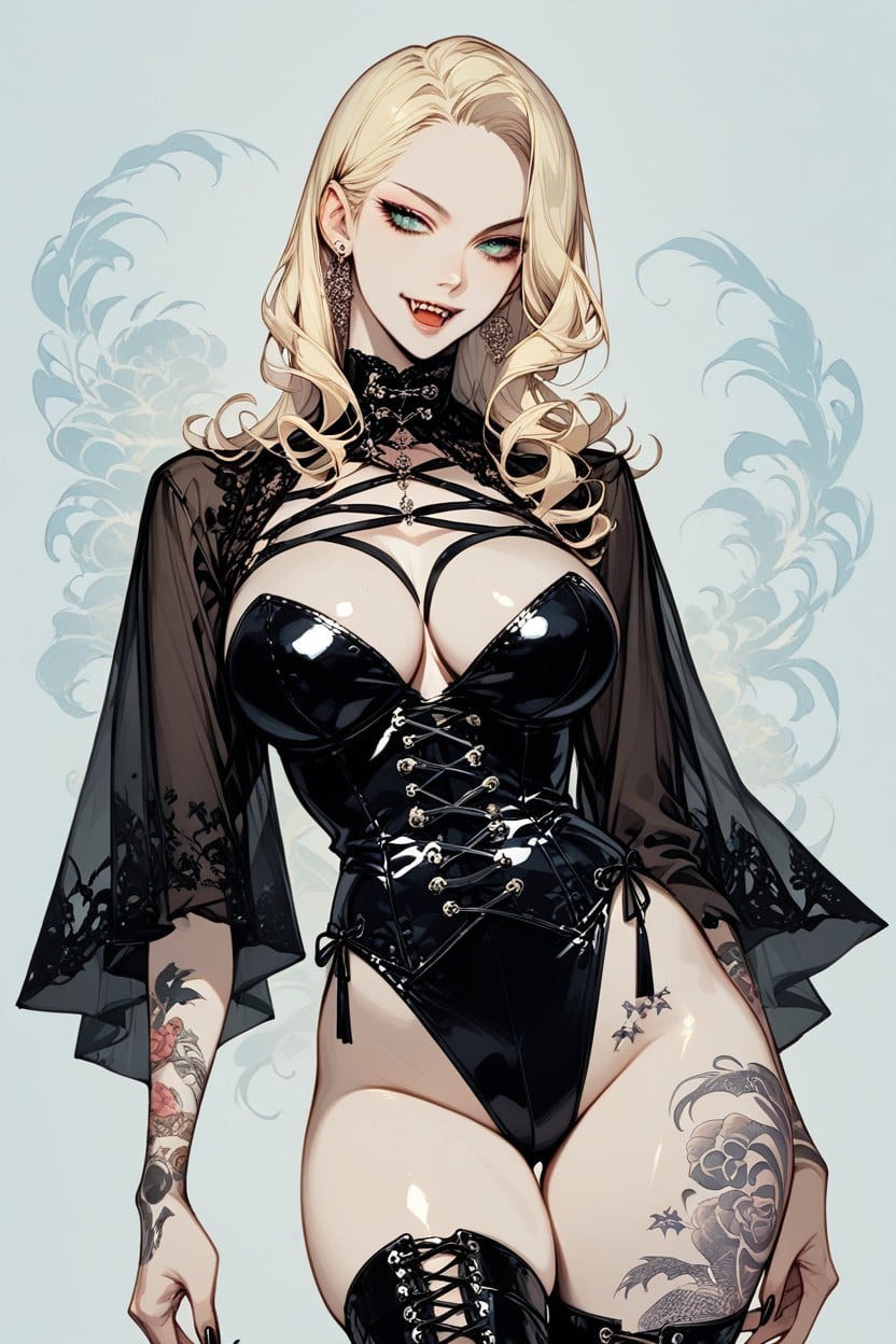 Mariam, Vivid Green Eyes, Tattoos Hentai AI Porn