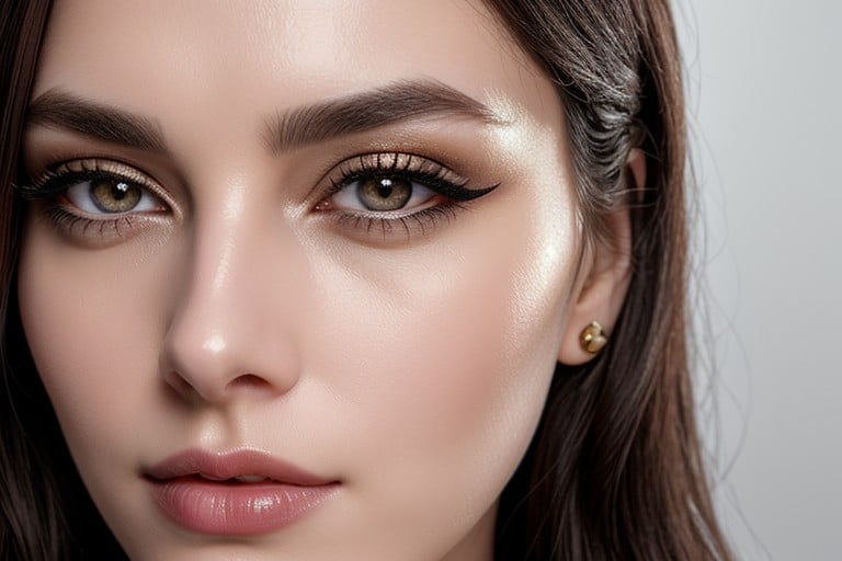 Large Expressive Eyes, Orgasm, Heavy Goth Makeup AI Porn
