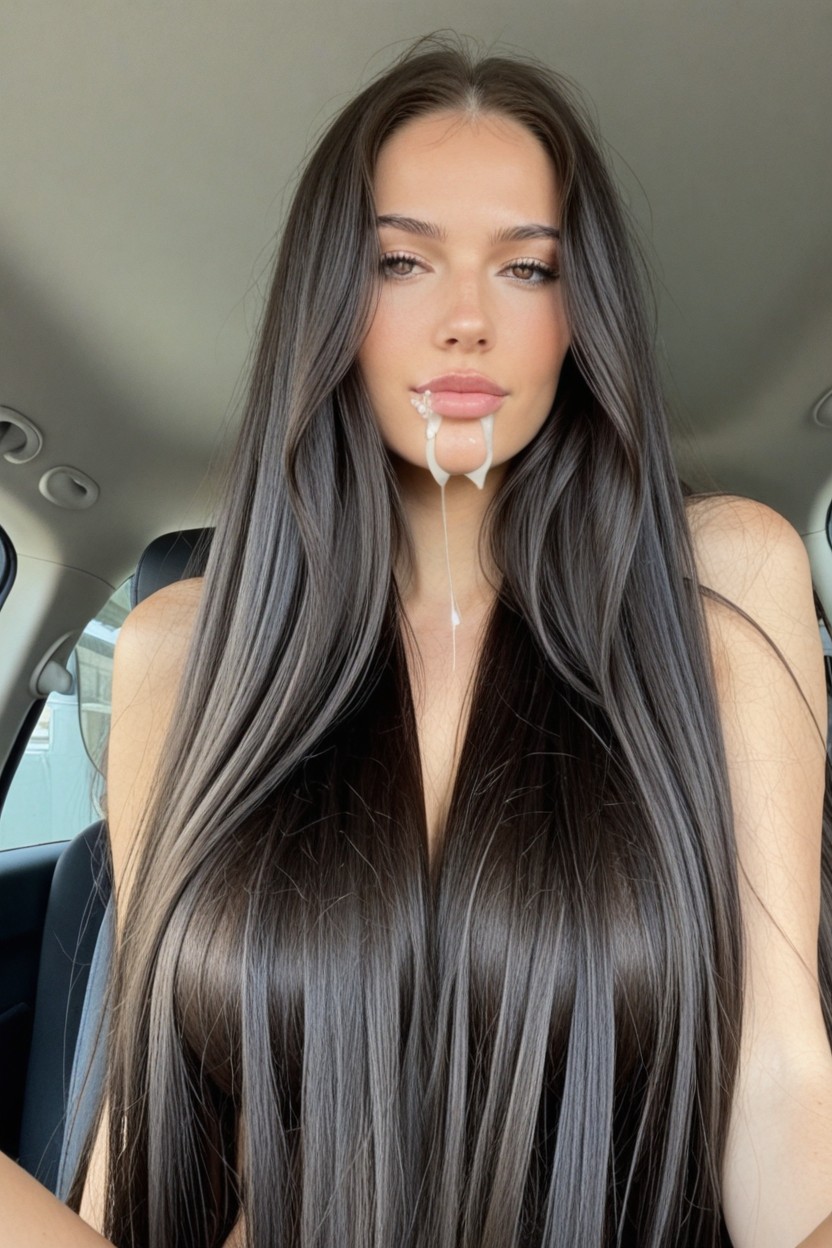 Massive Hairstyle, Full Body Shot, Absurdly Long Hair AI Porn