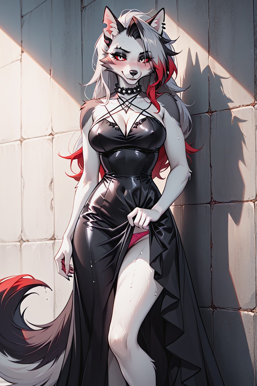 Sexy, Horny, Pink Panties Furry AI Porn