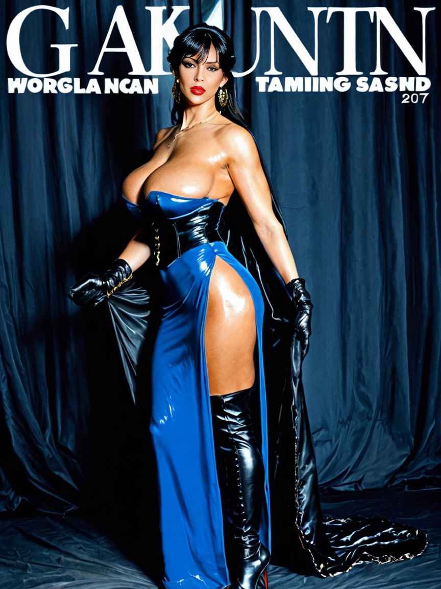 Full Lips, Cape, Gigantic Perfect Boobs AI Porn