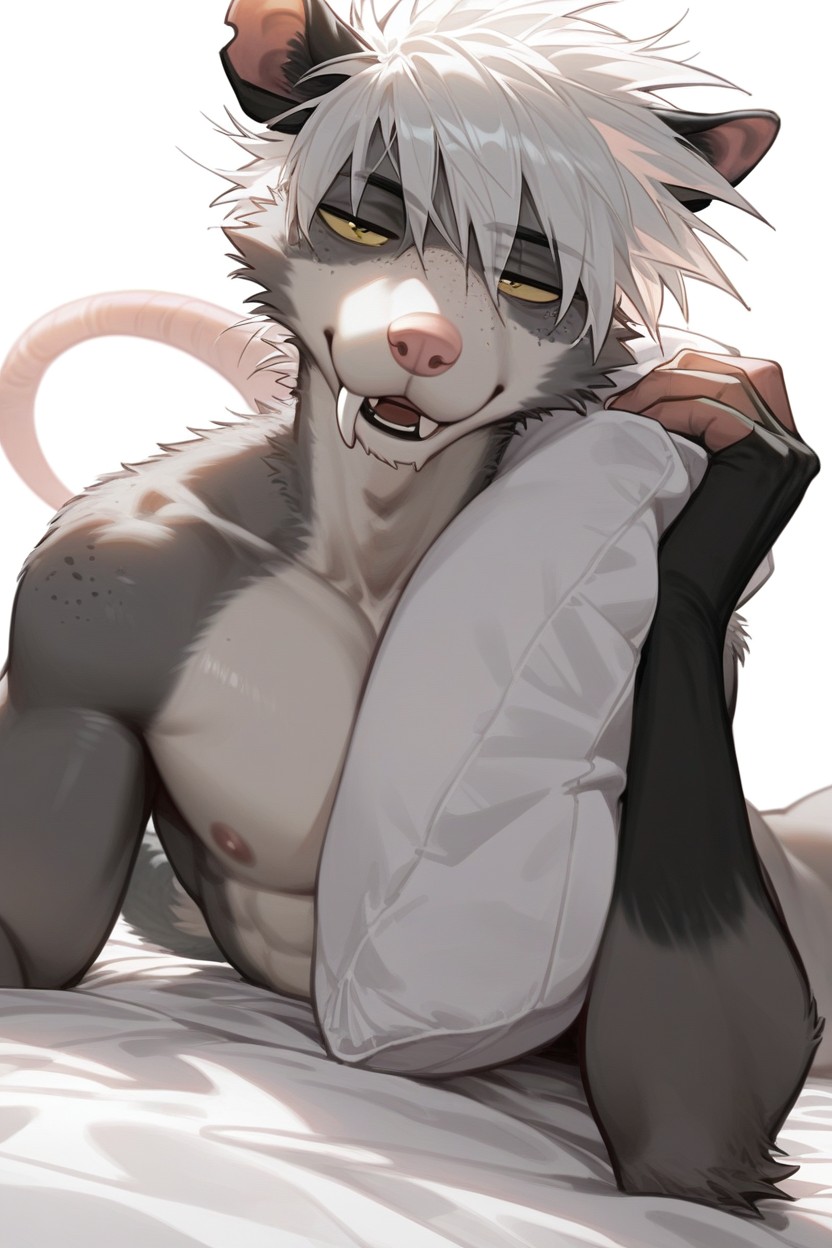 Digitigrade, Opossum, Lowered Ears Furry IA