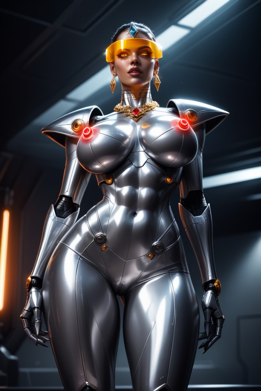 Diamond Earrings, Huge Erect Smooth Shiny Metallic Penis With Metallic Tip And Metallic Balls, Massive Erect Smooth Metallic Penis Porno latina IA