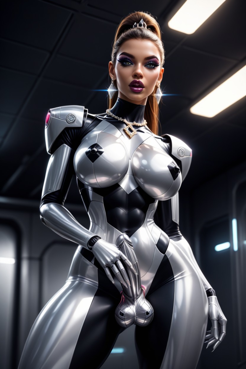 Lip Expansion, Extended Eyelashes, Clear Visor Latina AI Porn