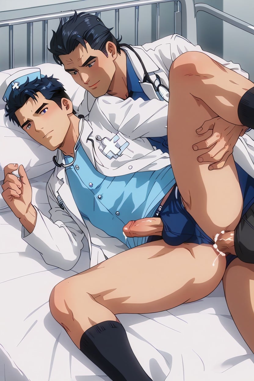Bic Pec, Spooning, Thigh Hair ゲイAIポルノ