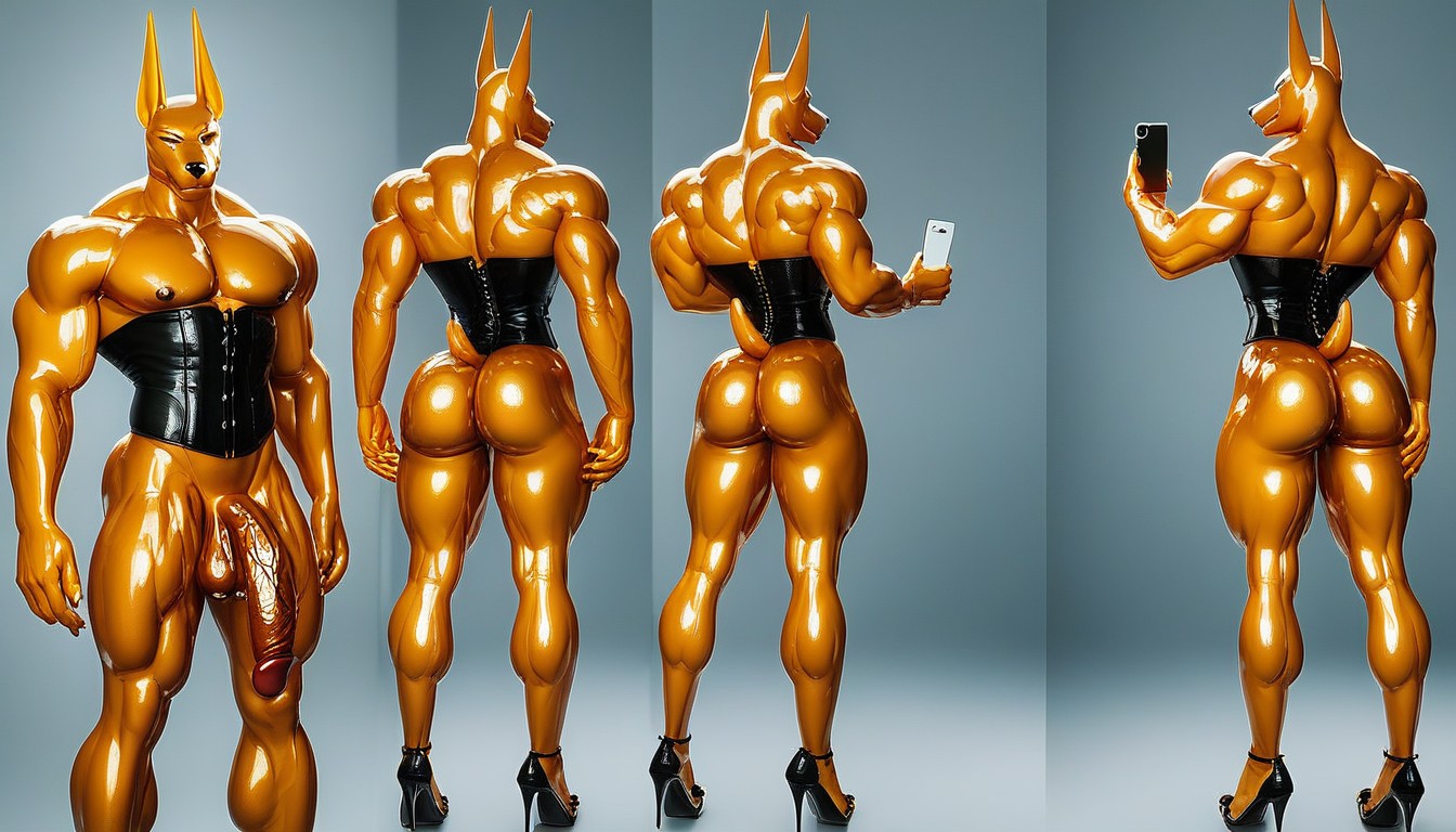 Shiny Gold Latex, Latex, Latex Furry IA