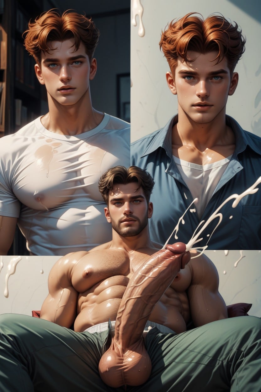 Cum Shooting Everywhere, Scene Is A Clinic, Mans Belly Grows Round And Firm And Fat AI Gay Porn