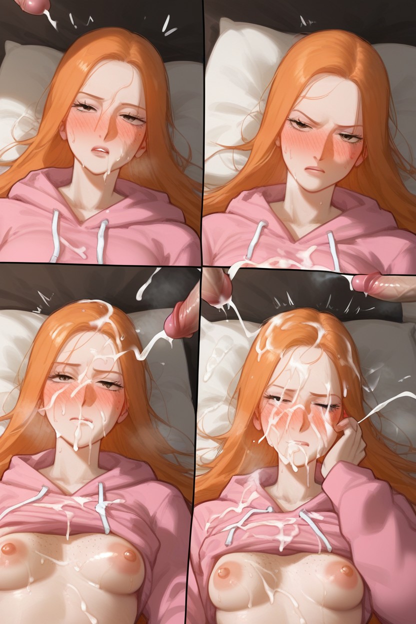 Pink Pillow, Large Areola, Looking At Cock Hentai AI Porn