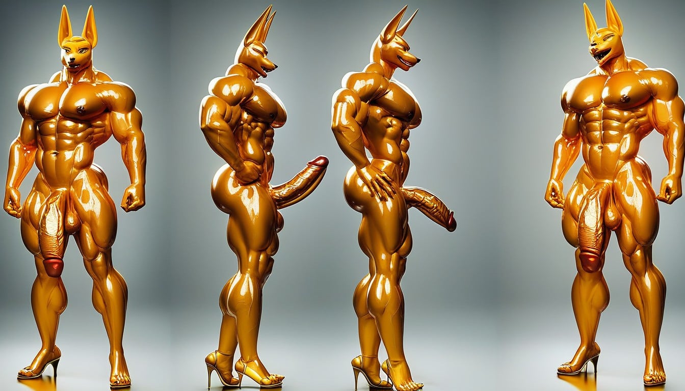 Oiled Skin, Oiled Skin, Rubber Furry AI Porn