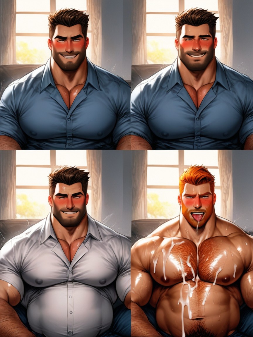 Scene Is A Clinic, Raining, Gigantic Heavy Balls AI Gay Porn
