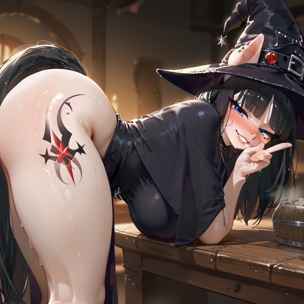 Full-face Blush, Bending Over, Horny Furry AI Porn