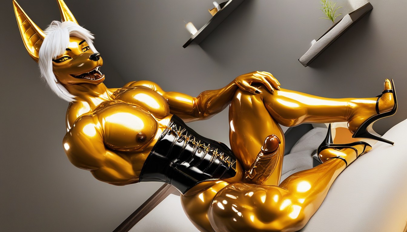 Extremadamente Musculoso, 25+, Rubber Furry IA