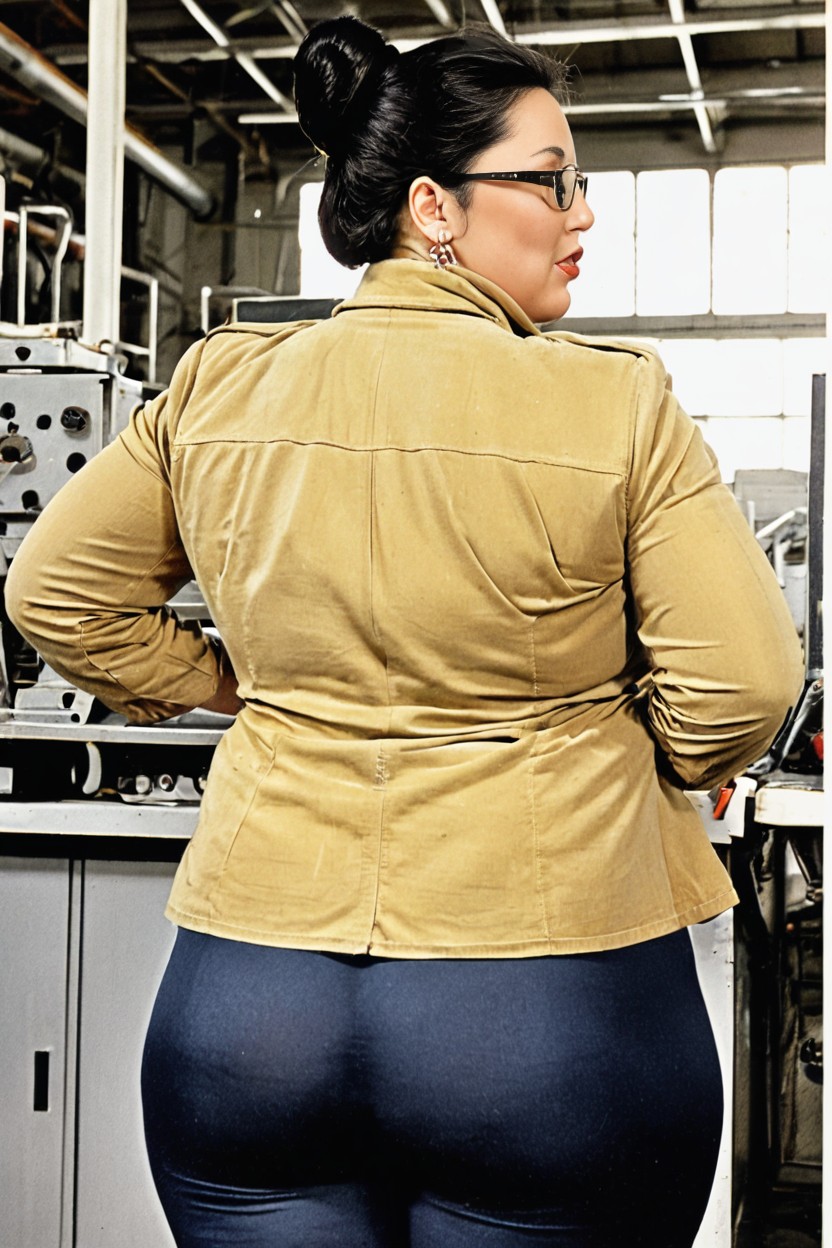 Homely, At Working, Wearing Work Pants AI Porn