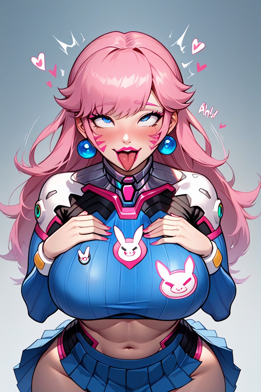 Very Big Hips, Massive Hips, Blue Top Clothing Hentai AI Porn