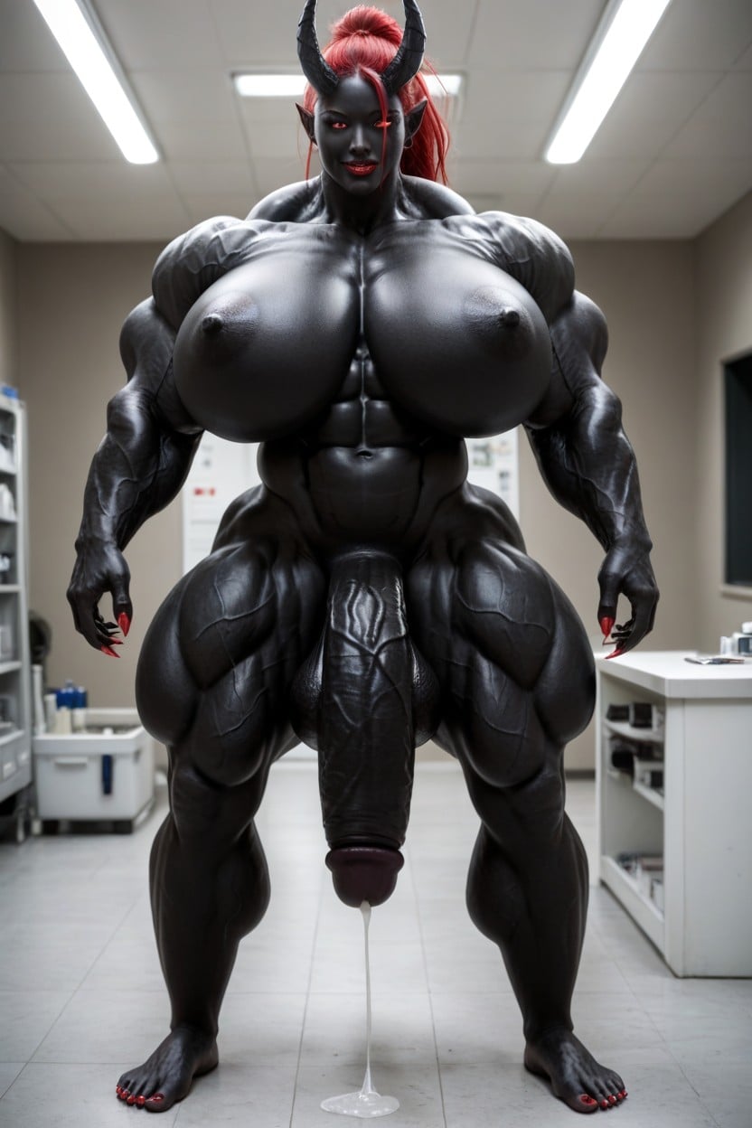 Giantess, Wide Hips, Bodybuilder Shemale AI Porn