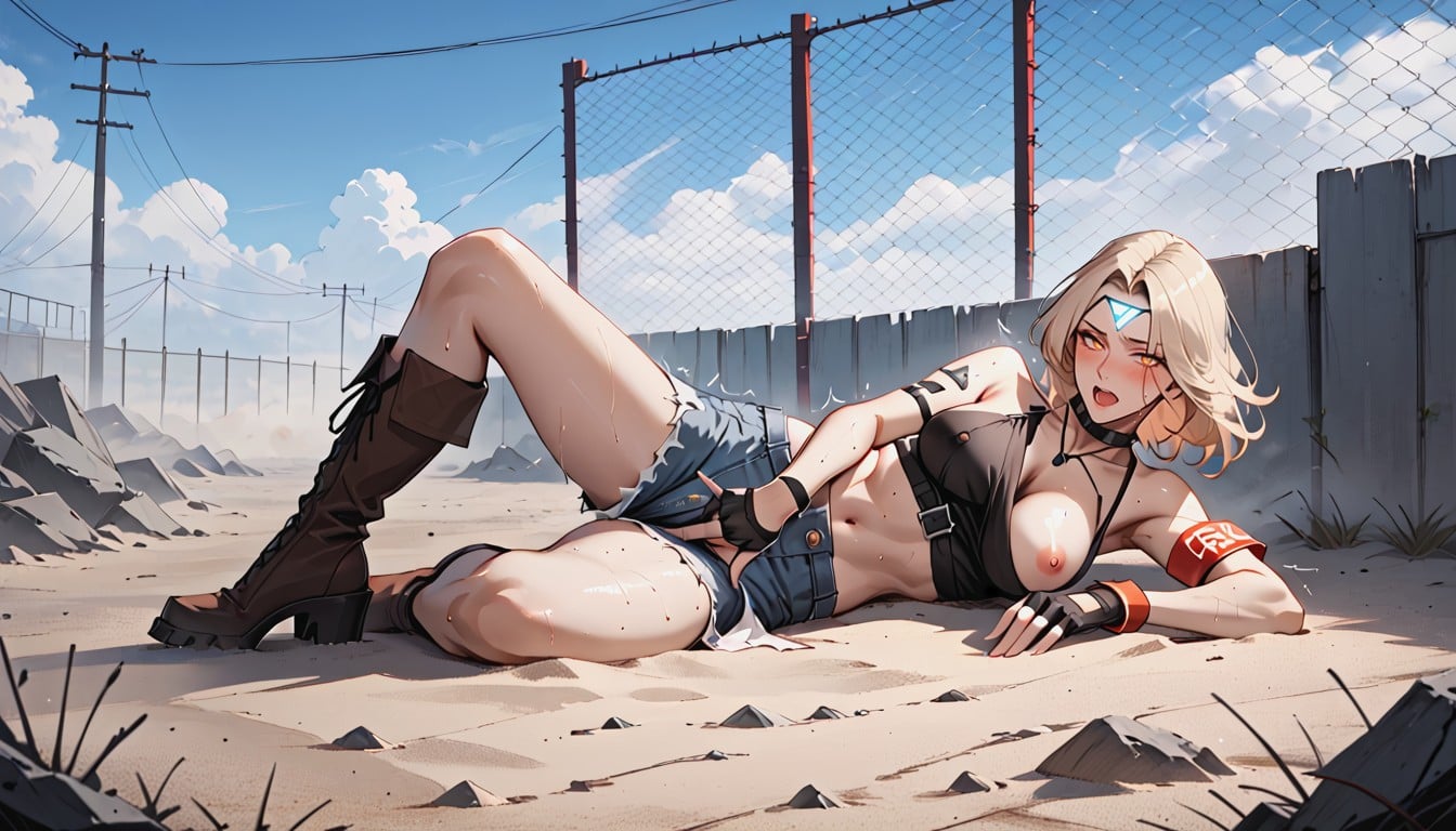 Cinematic, Bare Breasts Exposed, Dusty Clothes Hentai AI Porn