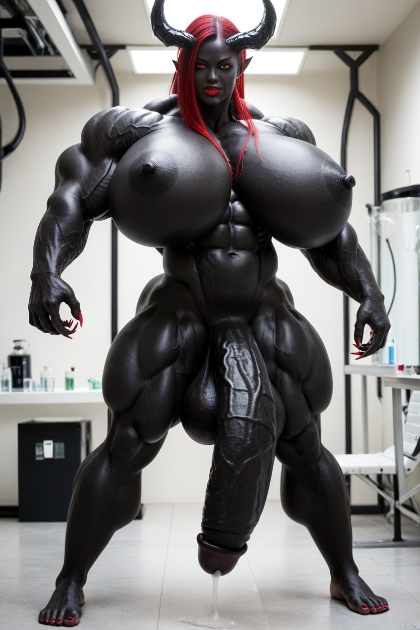 25+, Venom Futanari, Ultra Muscular Shemale AI Porn
