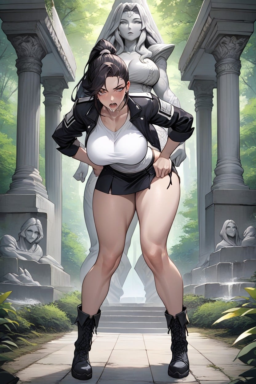 Big Breasts, Removing Panties, Thick Thighs Hentai AI Porn