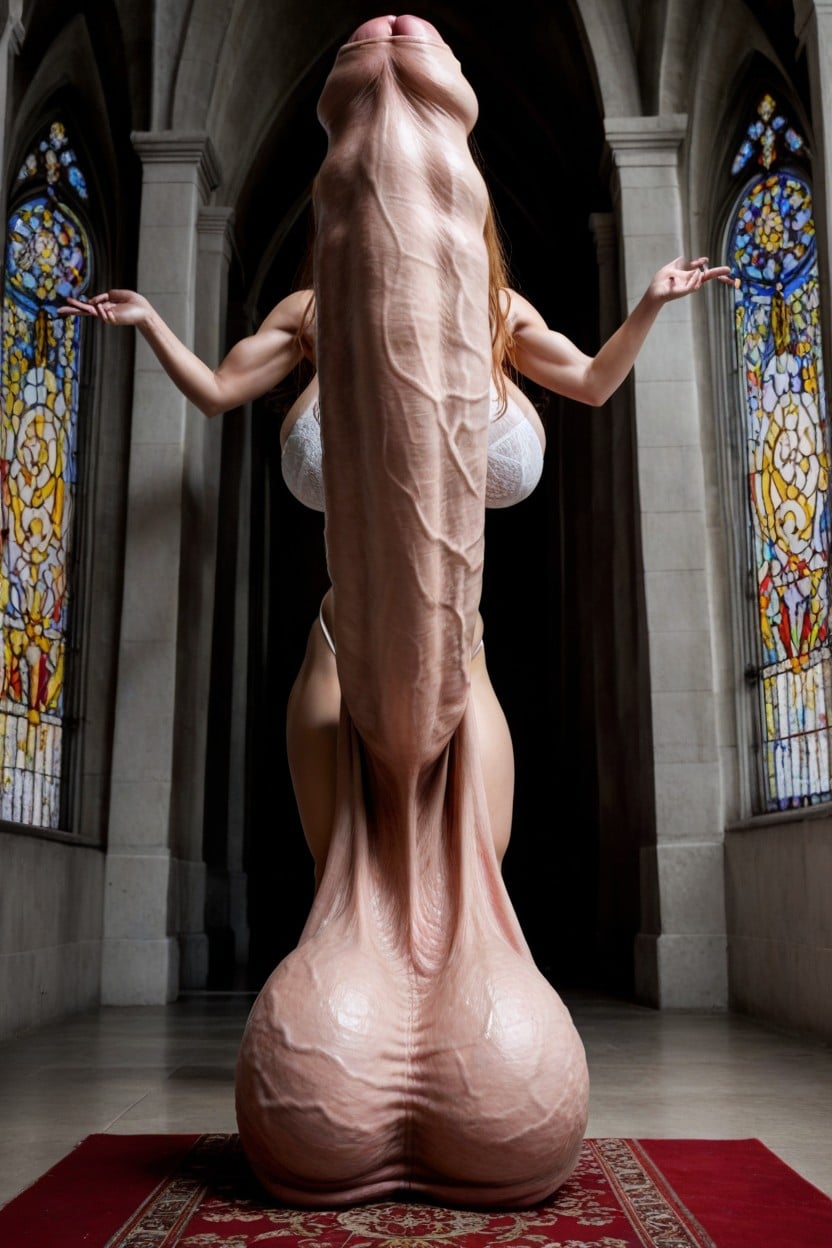 Perfect, Church, Wide Hips Shemale AI Porn