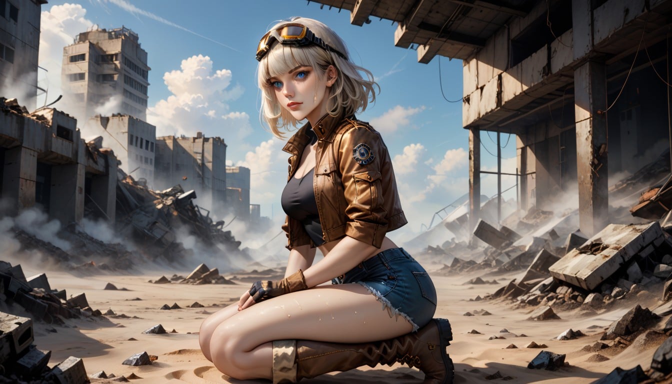 Detailed, Pale Skin, Damaged Vehicles Porno IA Hentai