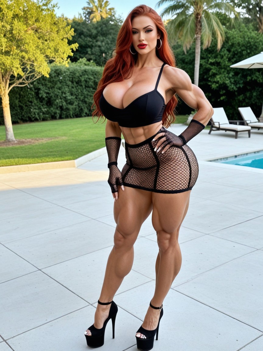 Pretty Face, Extremely Large Breasts, Uhd AI Porn