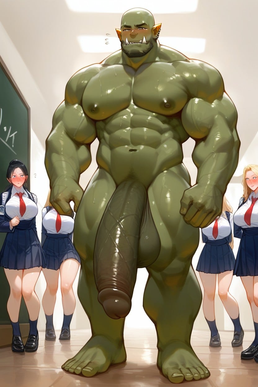 Huge Balls, Long Cock, Orc Hentai AI Porn