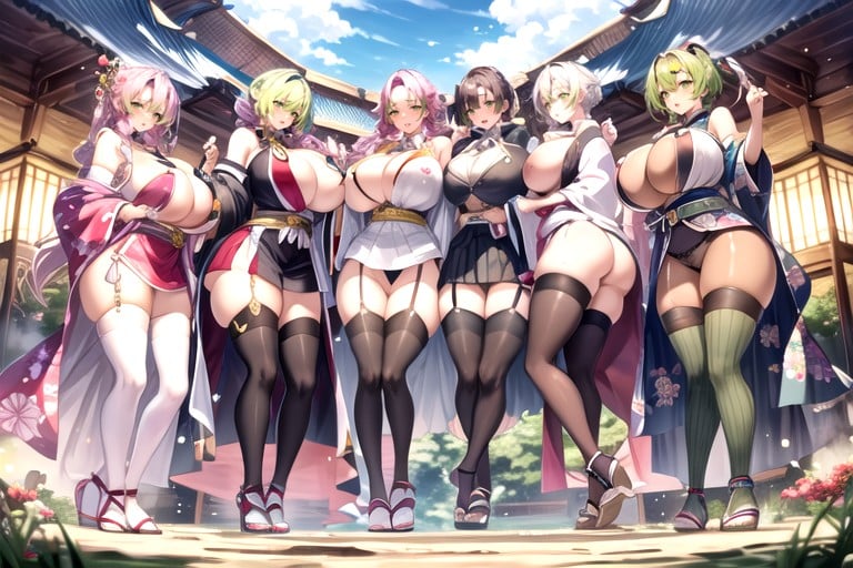Firm Stomach, Floral Embroidery, Highest Quality Hentai AI Porn
