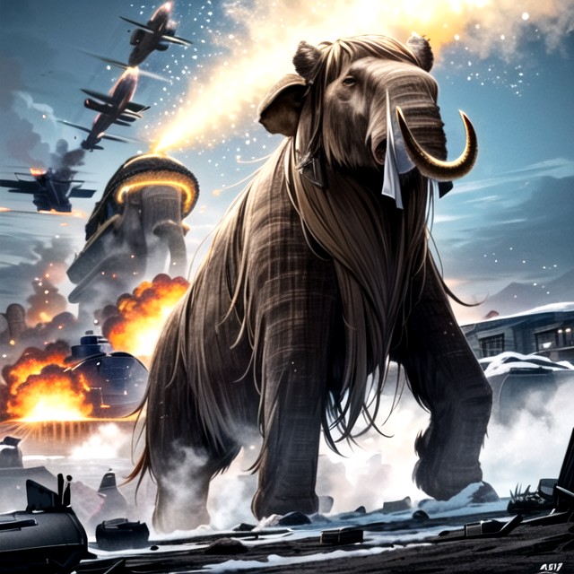 Explosion, Mammoth Disappearing, Warfare Hentai AI Porn