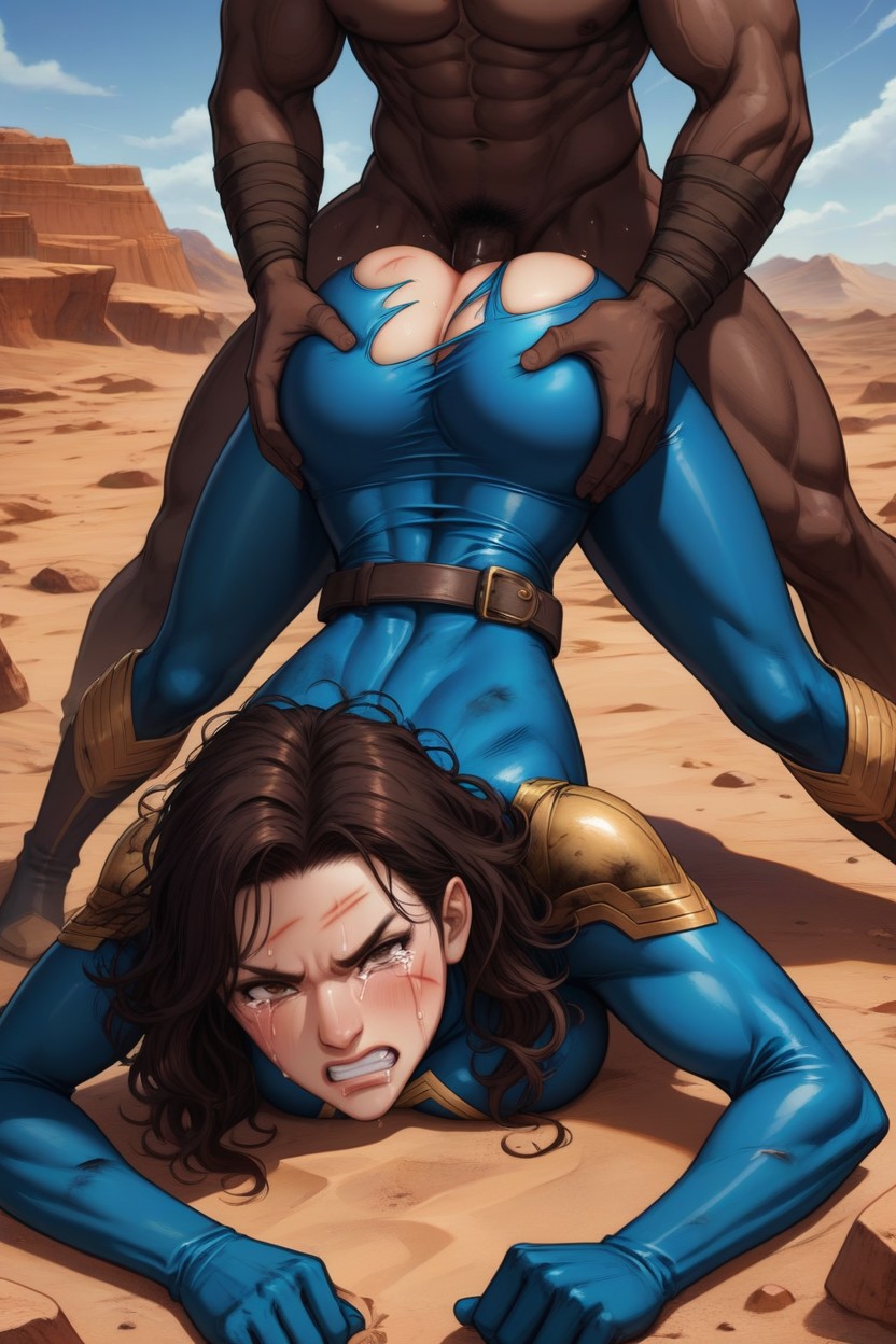 Messy Hair, Shoulder Pads, Close Up AI Porn