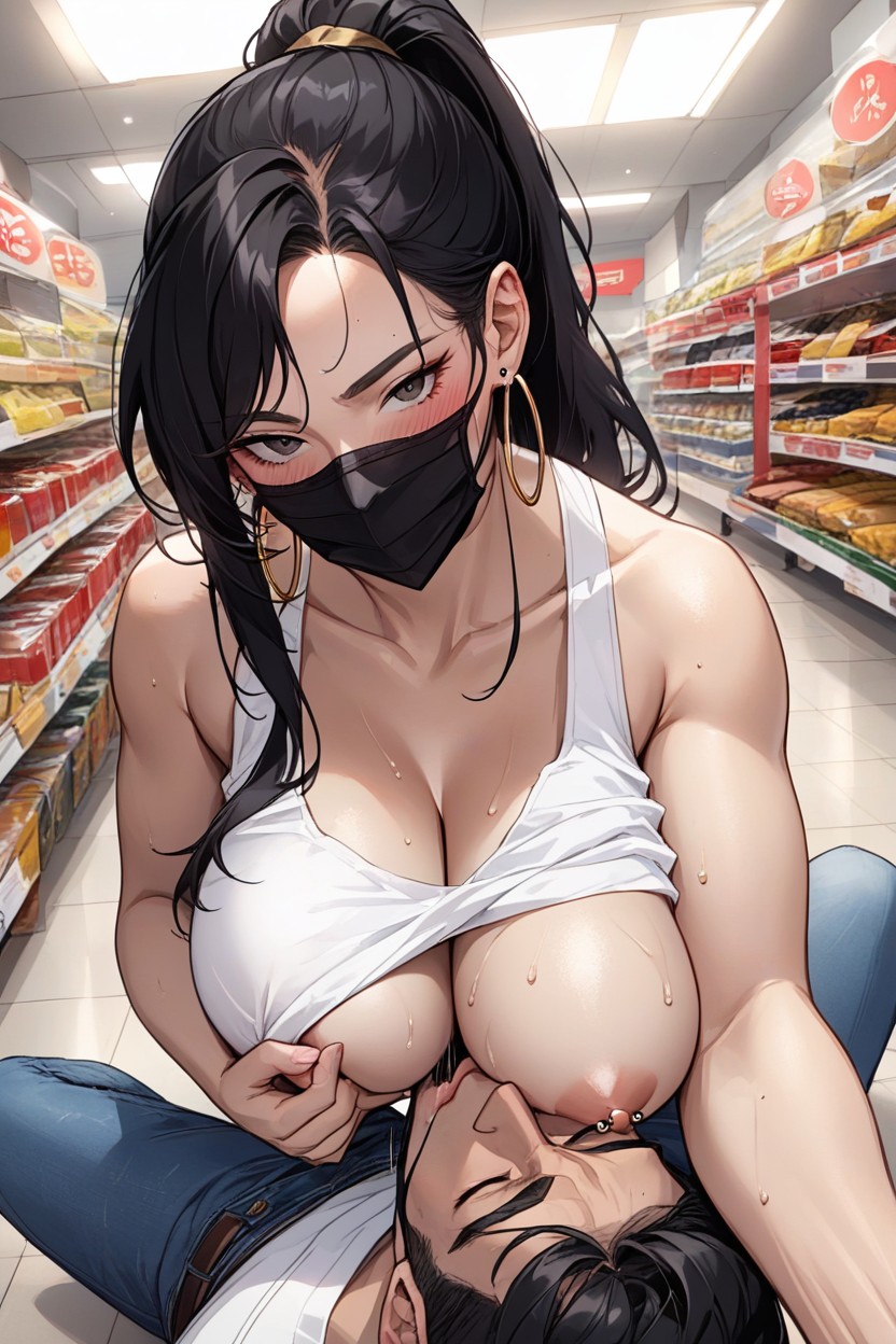 Snatched Waist, Blushing, Sex Noises Hentai AI Porn