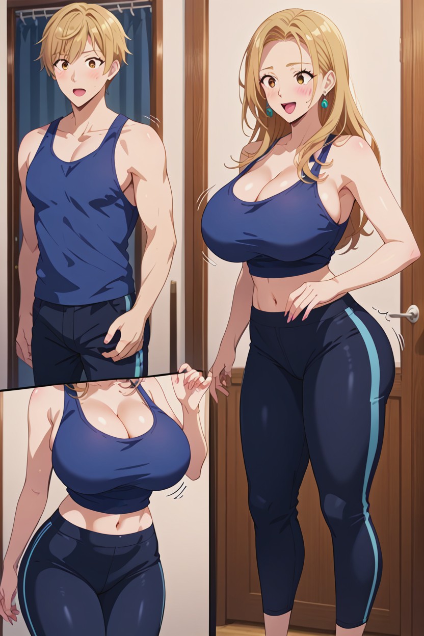 Confused Face, Gender Transformation Sequence, Hourglass Body Type AI Porn