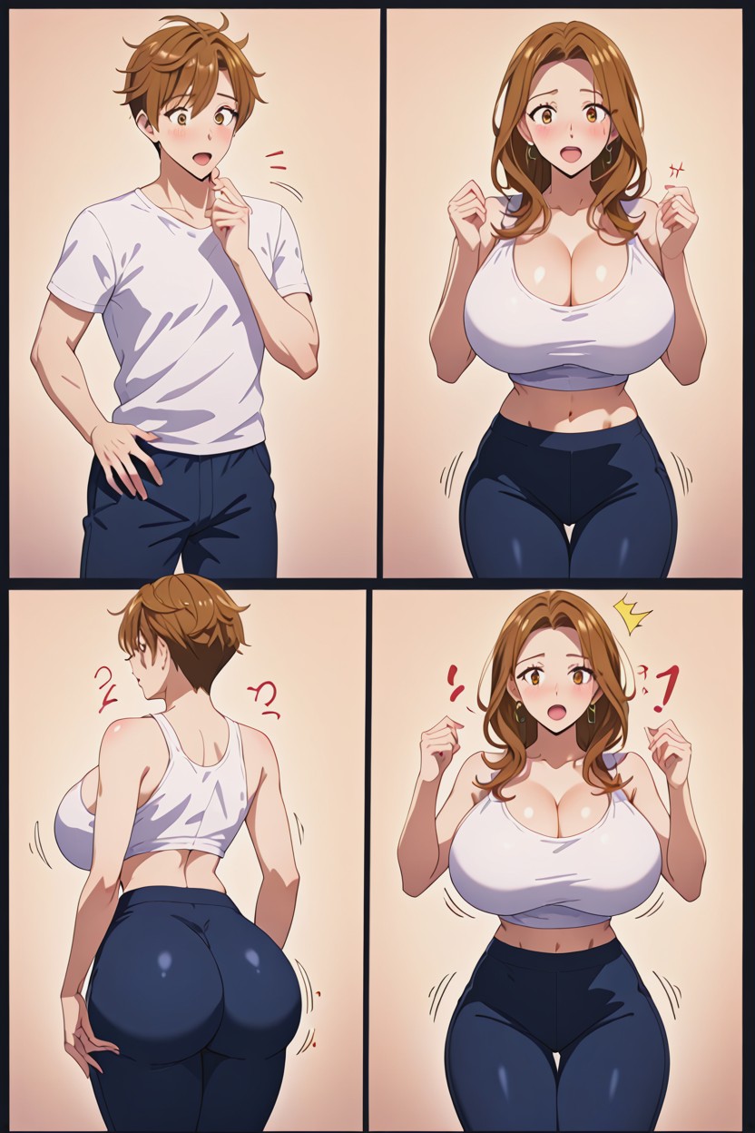 Ass Bigger Than Torso, Yoga Pants, Expression AI Porn