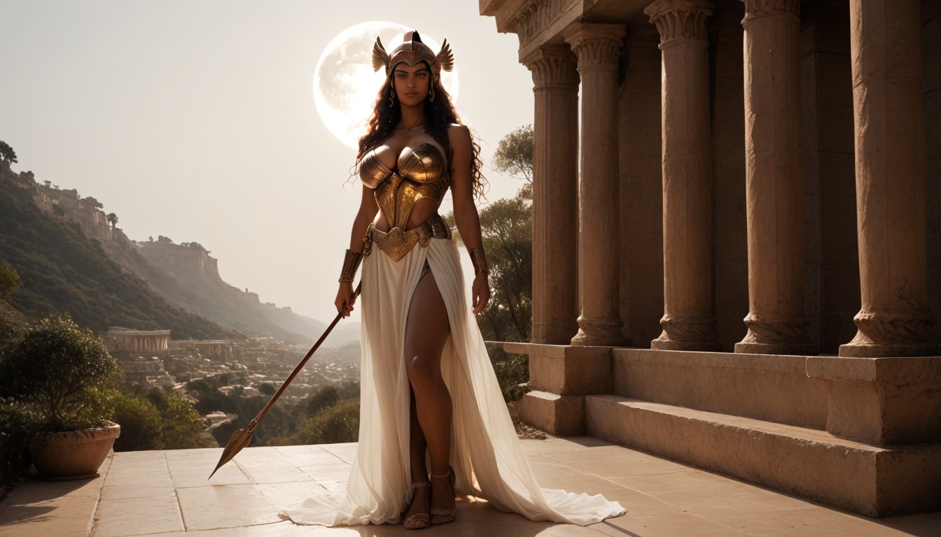 Latina, Hoplite, Elegant Armor AI Porn