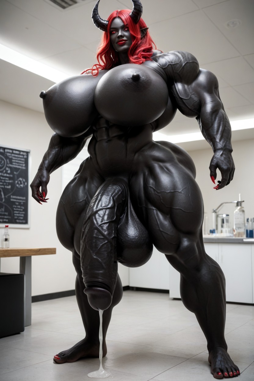 Venom Skin, Muscular Veins, Nude Porno IA transsexuelle