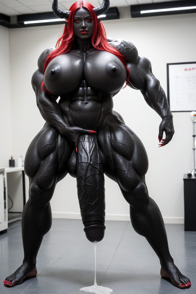 Musclé, Hyper Black Balls, She Venom Porno IA transsexuelle