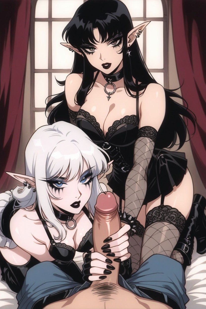 Bangs, 18+, Fishnets AI Porn