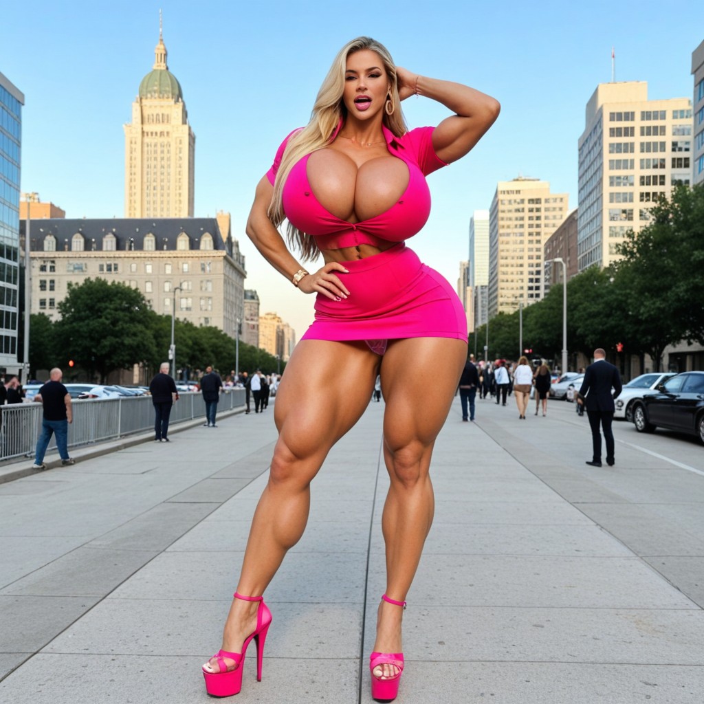 Full Body, City, Muscular Long Legs AI Porn