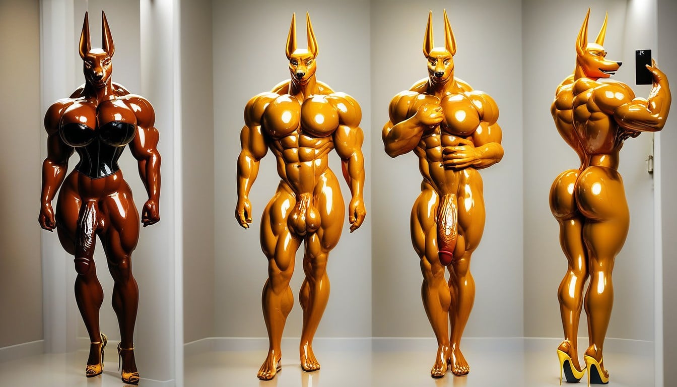 Showing Penis, Massage, Anubis Furry AI Porn