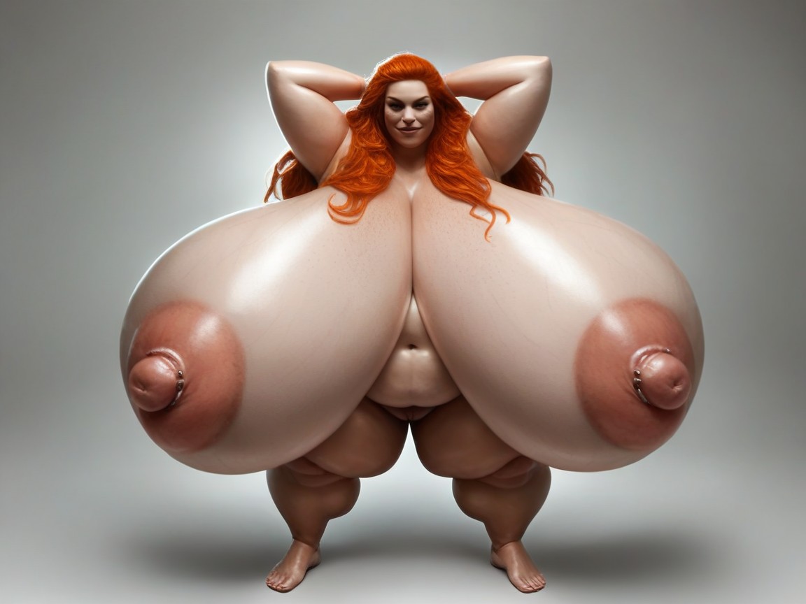 Hyper Multiply Nipple Size, Add Obese Thighs, Add Obese Hips Hentai IA