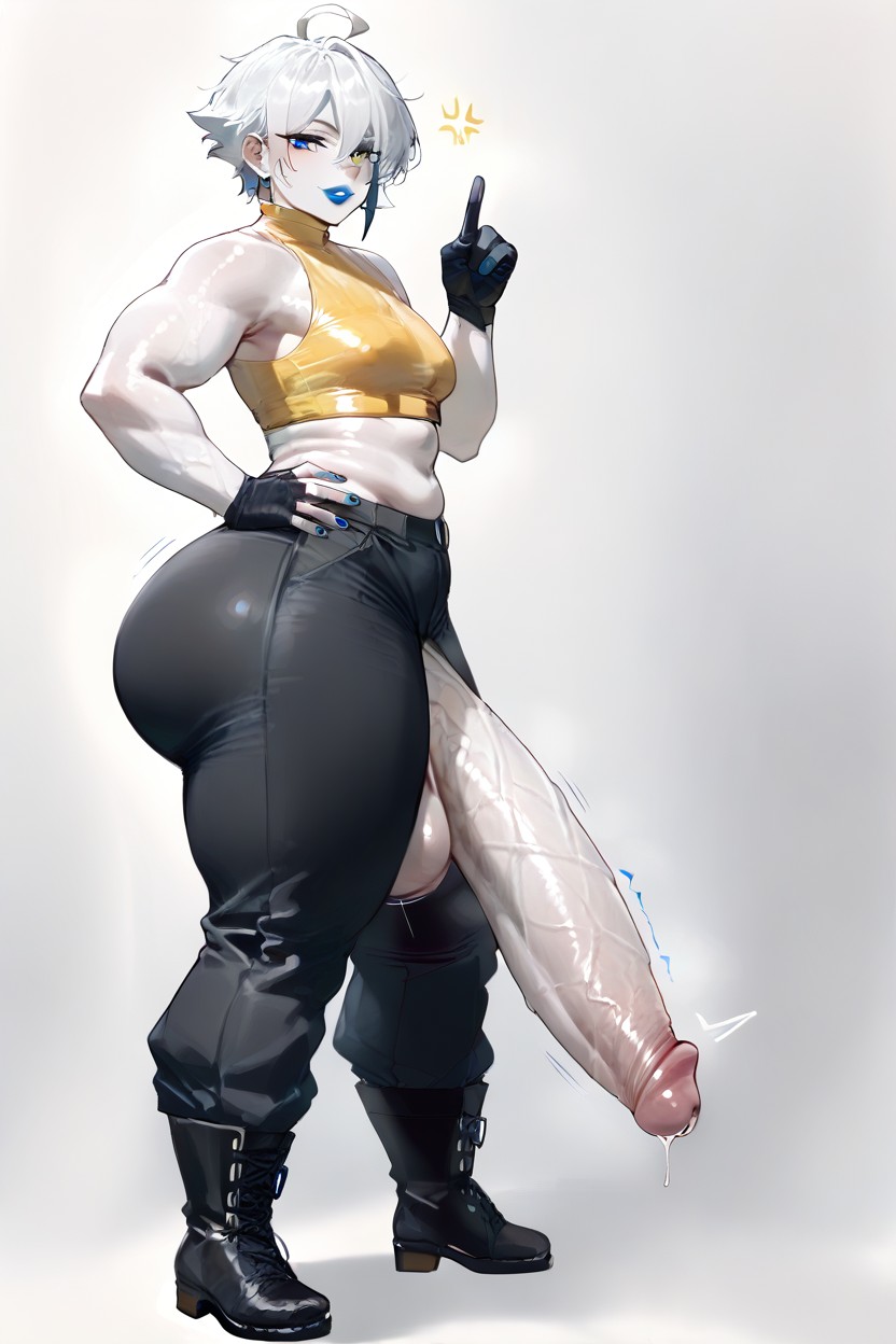 Giant Penis, Black And White Boots, Blue Lipstick Furry IA