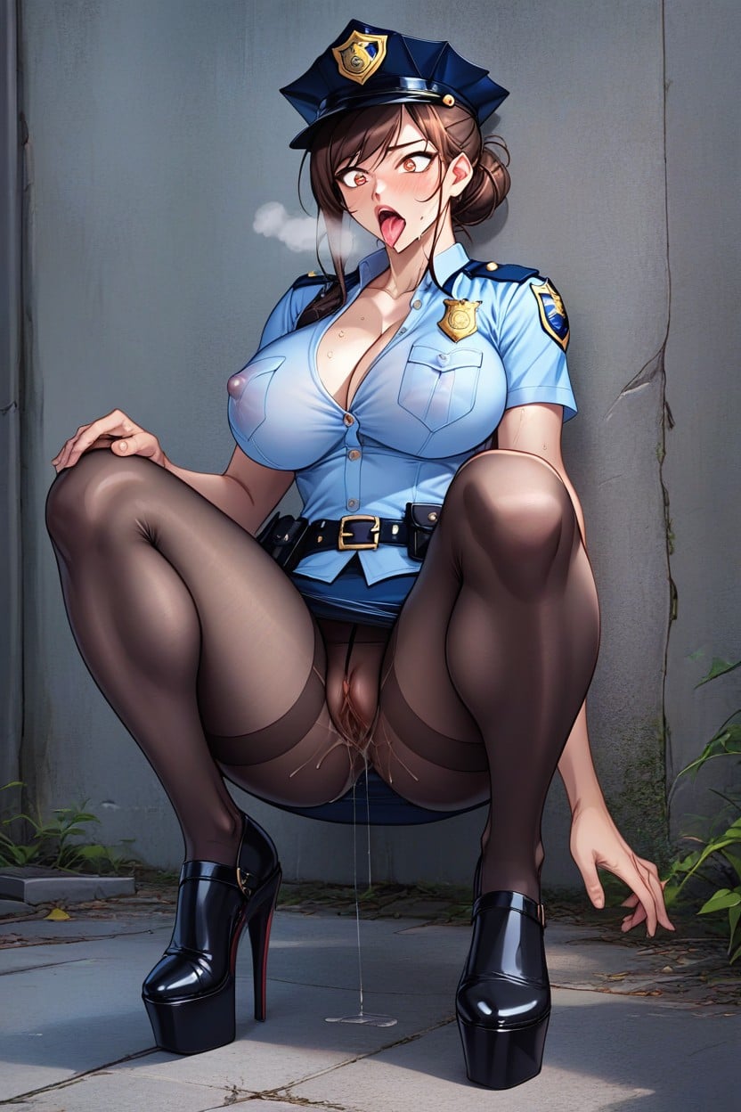 Tight Clothes, Wet Pussy, Mouth Open Hentai AI Porn