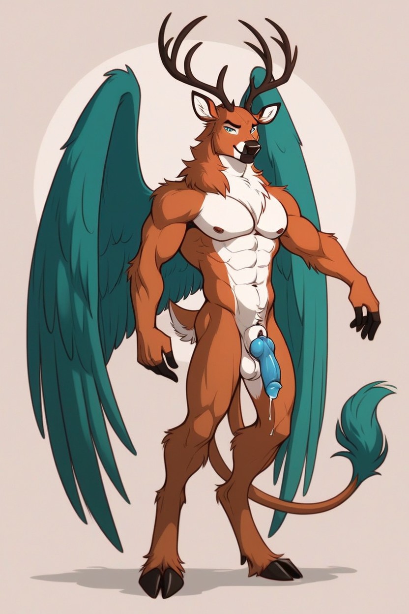 Body Deer, In The Lake, Sheath Furry AI Porn