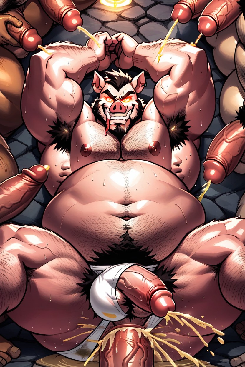 Anal, Smooth Pink Body, Being Fucked By Pig Furry AI Porn
