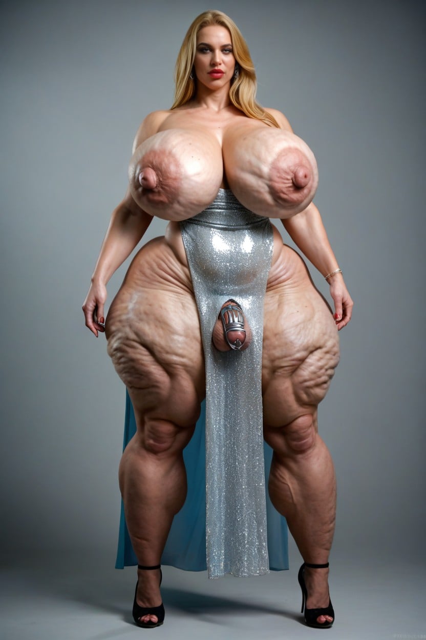 Enlarged Nipples, Blonde, Massive Calves AI Porn