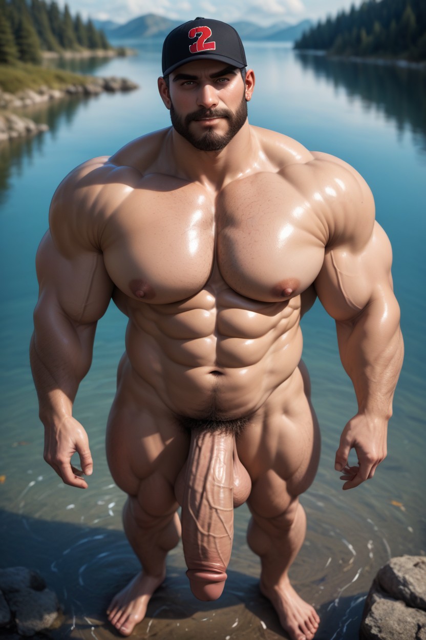 Épais, Hyper Round Biceps, Kind Eyes Porno IA Gay
