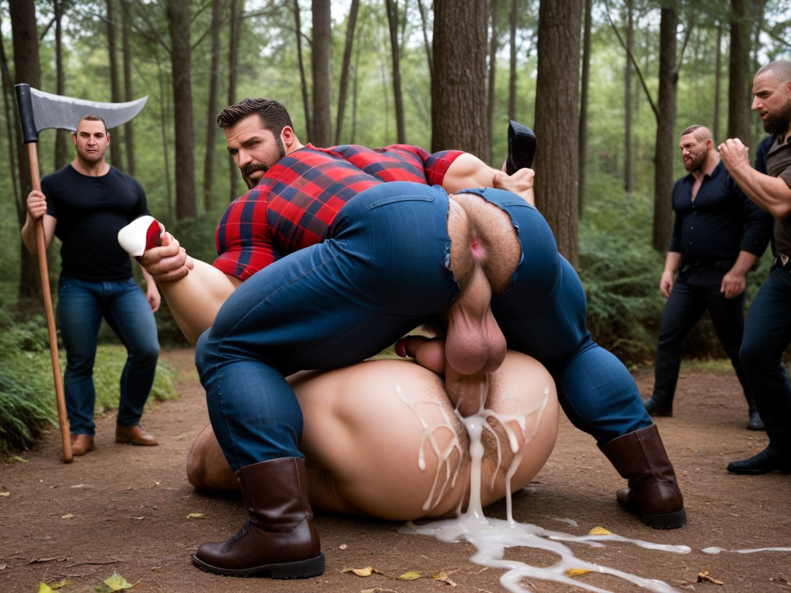 Huge Open Hole, Spit Roasted, Hairy Ass Porno IA Gay