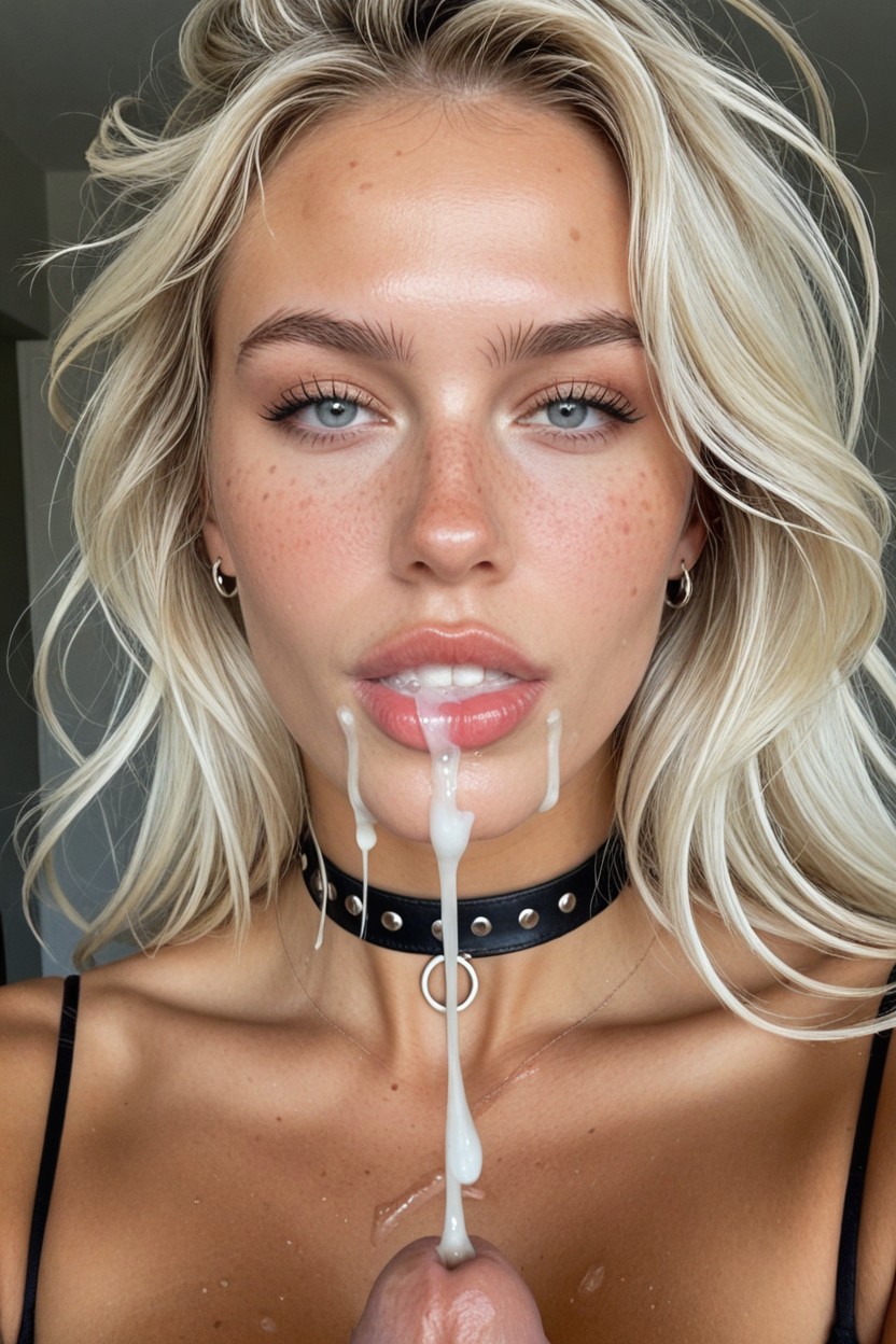 Drooling Cum, Close Up, Cosplay AI Porn