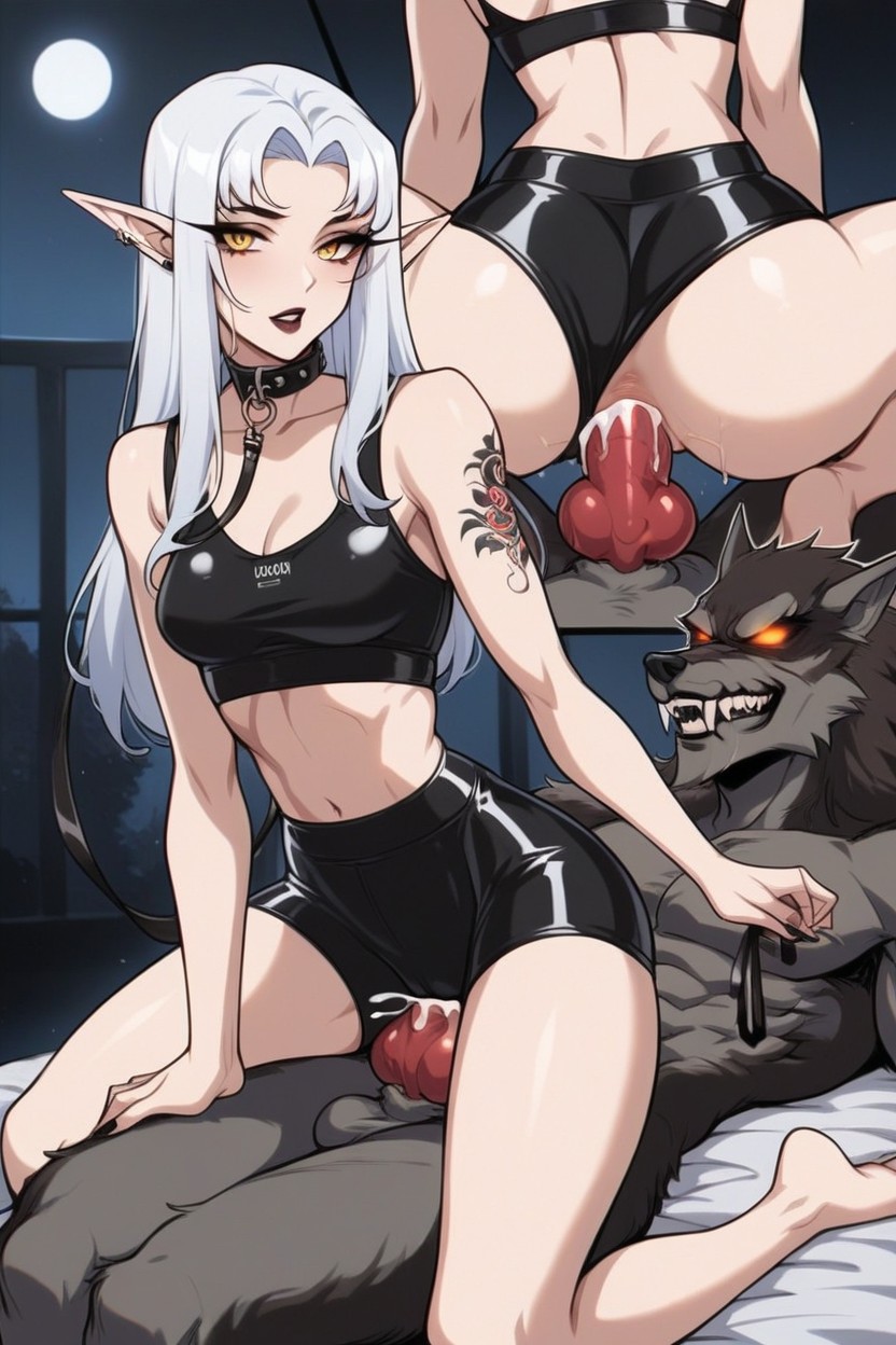 Werewolf Sex, Multiple Views, Creampie Hentai AI Porn