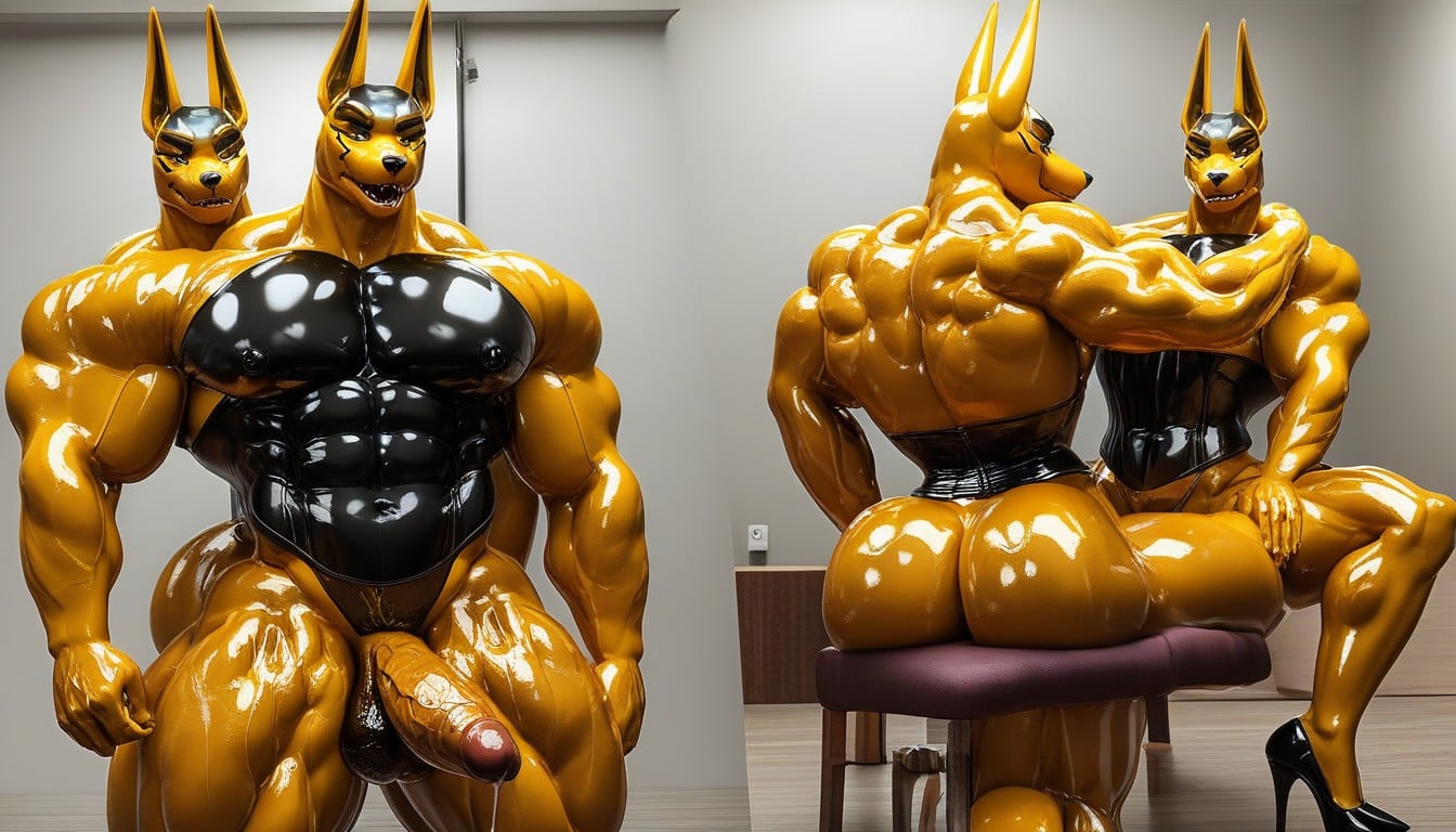 Shiny Gold Goo, Wasp Waist, Sweaty Furry IA
